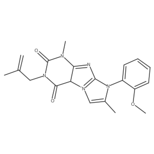 6-(2-methoxyphenyl)-4,7-dimethyl-2-(2-methylprop-2-enyl)-9aH-purino[7,8-a]imidazol-9-ium-1,3-dione结构式