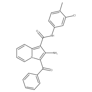 2-amino-3-benzoyl-N-(3-chloro-4-methylphenyl)indolizine-1-carboxamide结构式