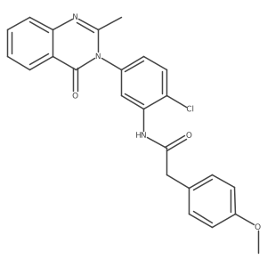 N-(2-chloro-5-(2-methyl-4-oxoquinazolin-3(4H)-yl)phenyl)-2-(4-methoxyphenyl)acetamide结构式