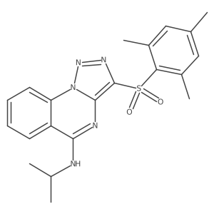 N-(propan-2-yl)-3-(2,4,6-trimethylbenzenesulfonyl)-[1,2,3]triazolo[1,5-a]quinazolin-5-amine结构式