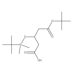 (R)-5-(tert-Butoxy)-3-((tert-butyldimethylsilyl)oxy)-5-oxopentanoic acid结构式