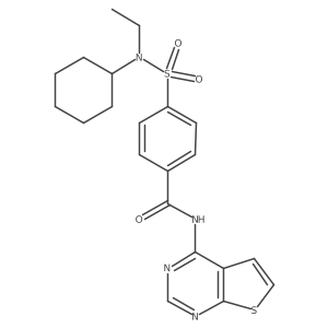 4-(N-cyclohexyl-N-ethylsulfamoyl)-N-(thieno[2,3-d]pyrimidin-4-yl)benzamide Structure