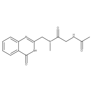 2-(Acetylamino)-N-[(3,4-dihydro-4-oxo-2-quinazolinyl)methyl]-N-methylacetamide Structure