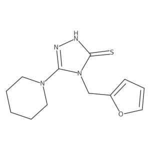 4-(furan-2-ylmethyl)-5-(piperidin-1-yl)-4H-1,2,4-triazole-3-thiol Structure