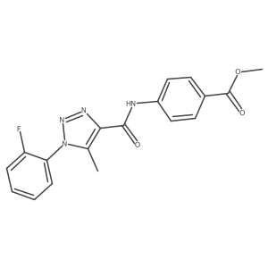 methyl 4-(1-(2-fluorophenyl)-5-methyl-1H-1,2,3-triazole-4-carboxamido)benzoate结构式