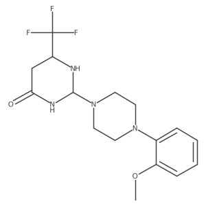 2-[4-(2-Methoxyphenyl)piperazin-1-yl]-6-(trifluoromethyl)-1,3-diazinan-4-one Structure