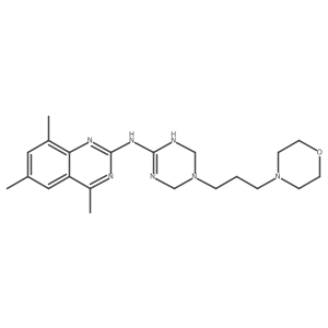 4,6,8-trimethyl-N-{5-[3-(morpholin-4-yl)propyl]-1,4,5,6-tetrahydro-1,3,5-triazin-2-yl}quinazolin-2-amine结构式