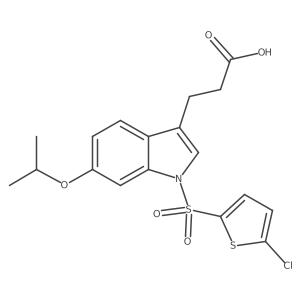 3-[1-(5-Chloro-thiophene-2-sulfonyl)-6-isopropoxy-1h-indol-3-yl]-propionic acid Structure