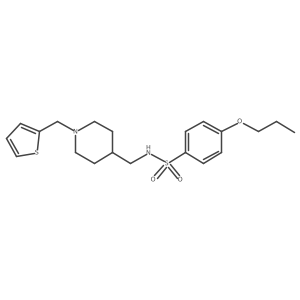 4-propoxy-N-((1-(thiophen-2-ylmethyl)piperidin-4-yl)methyl)benzenesulfonamide Structure