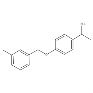 1-{4-[(3-Methylphenyl)methoxy]phenyl}ethan-1-amine Structure