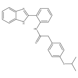 N-(2-(1H-benzo[d]imidazol-2-yl)phenyl)-2-(4-(isopropylthio)phenyl)acetamide结构式