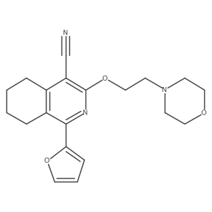 1-(Furan-2-yl)-3-[2-(morpholin-4-yl)ethoxy]-5,6,7,8-tetrahydroisoquinoline-4-carbonitrile结构式