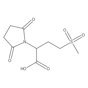 I+/--[2-(Methylsulfonyl)ethyl]-2,5-dioxo-1-pyrrolidineacetic acid结构式