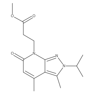 Methyl 3-(2-isopropyl-3,4-dimethyl-6-oxo-2H-pyrazolo[3,4-b]pyridin-7(6H)-yl)propanoate Structure