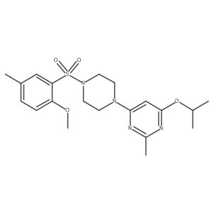 4-Isopropoxy-6-(4-((2-methoxy-5-methylphenyl)sulfonyl)piperazin-1-yl)-2-methylpyrimidine Structure