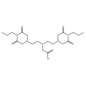 N,N-Bis[2-(3,5-dioxo-4-propyl-1-piperazinyl)ethyl]glycine结构式