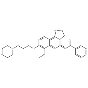 N-[7-methoxy-8-(3-morpholin-4-ylpropoxy)-2,3-dihydroimidazo[1,2-c]quinazolin-5-yl]pyrimidine-5-carboxamide Structure