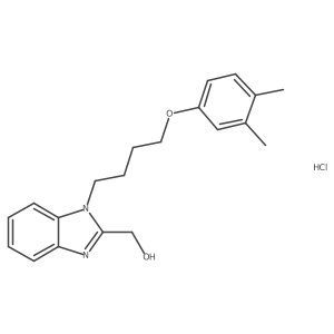 (1-(4-(3,4-dimethylphenoxy)butyl)-1H-benzo[d]imidazol-2-yl)methanol hydrochloride Structure