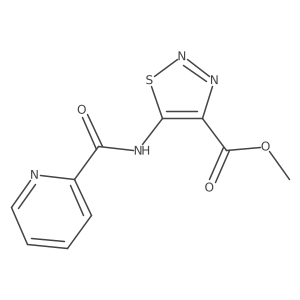 Methyl 5-[(pyridin-2-ylcarbonyl)amino]-1,2,3-thiadiazole-4-carboxylate结构式