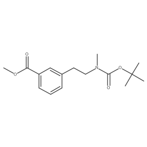 Methyl 3-(2-((tert-butoxycarbonyl)(methyl)amino)ethyl)benzoate结构式