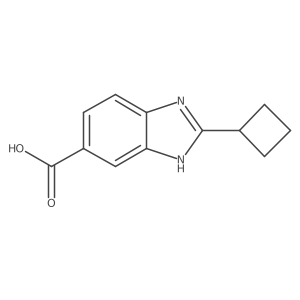2-cyclobutyl-1H-benzo[d]imidazole-5-carboxylic acid结构式