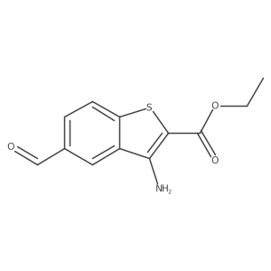 Ethyl 3-amino-5-formyl-1-benzothiophene-2-carboxylate Structure