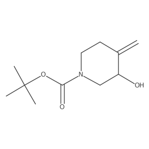 tert-Butyl (S)-3-hydroxy-4-methylenepiperidine-1-carboxylate Structure