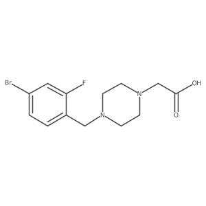 2-(4-(4-Bromo-2-fluorobenzyl)piperazin-1-yl)acetic acid结构式