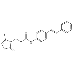 Cc1csc(=O)n1CCC(=O)Nc1ccc(N=Nc2ccccc2)cc1结构式