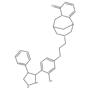 11-[2-[3-Hydroxy-4-(4-phenylpyrazolidin-3-yl)phenoxy]ethyl]-7,11-diazatricyclo[7.3.1.02,7]trideca-2,4-dien-6-one结构式