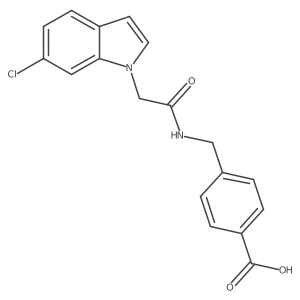 4-({[(6-chloro-1H-indol-1-yl)acetyl]amino}methyl)benzoic acid结构式