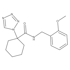 N-(2-methoxybenzyl)-1-(1H-tetrazol-1-yl)cyclohexanecarboxamide Structure