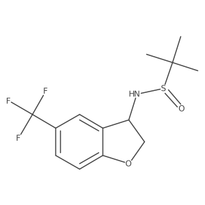 2-methyl-N-[5-(trifluoromethyl)-2,3-dihydro-1-benzofuran-3-yl]propane-2-sulfinamide Structure
