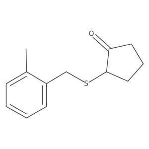 2-([(2-Methylphenyl)methyl]sulfanyl)cyclopentan-1-one结构式