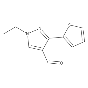 1-ethyl-3-(thiophen-2-yl)-1H-pyrazole-4-carbaldehyde结构式