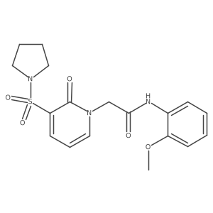 N-(2-methoxyphenyl)-2-(2-oxo-3-(pyrrolidin-1-ylsulfonyl)pyridin-1(2H)-yl)acetamide结构式
