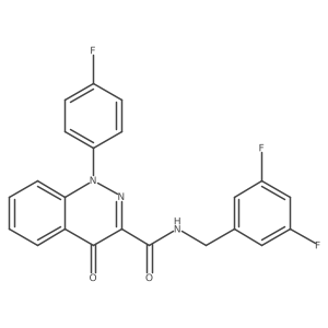 N-[(3,5-difluorophenyl)methyl]-1-(4-fluorophenyl)-4-oxo-1,4-dihydrocinnoline-3-carboxamide Structure