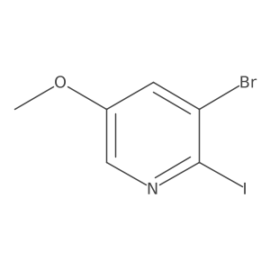 3-Bromo-2-iodo-5-methoxypyridine结构式
