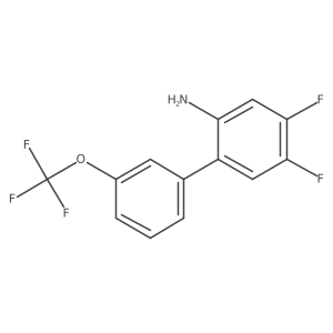 4,5-Difluoro-3'-(trifluoromethoxy)-[1,1'-biphenyl]-2-amine结构式