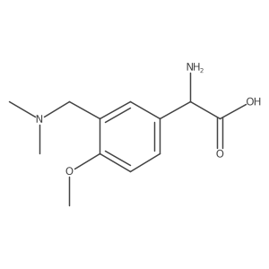 2-Amino-2-{3-[(dimethylamino)methyl]-4-methoxyphenyl}acetic acid结构式
