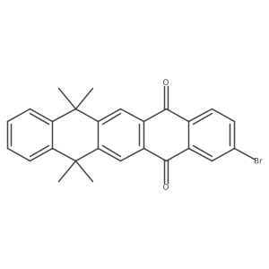 2-bromo-7,12-dihydro-7,7,12,12-tetramethyl-5,14-Pentacenedione结构式
