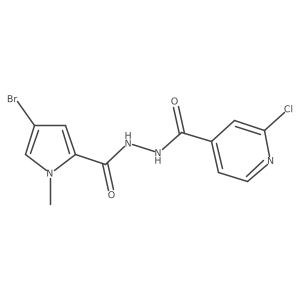 N'-(4-bromo-1-methyl-1H-pyrrole-2-carbonyl)-2-chloropyridine-4-carbohydrazide Structure