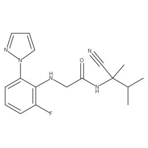 N-(1-cyano-1,2-dimethylpropyl)-2-{[2-fluoro-6-(1H-pyrazol-1-yl)phenyl]amino}acetamide Structure