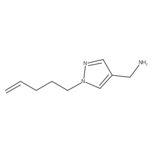 [1-(pent-4-en-1-yl)-1H-pyrazol-4-yl]methanamine结构式
