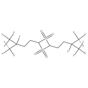 2,4-Bis[3,4,4,4-tetrafluoro-3-(trifluoromethyl)butyl]-1lambda~6~,3lambda~6~-dithietane-1,1,3,3-tetrone Structure