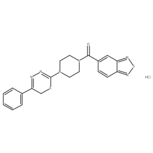 benzo[c][1,2,5]thiadiazol-5-yl(4-(5-phenyl-6H-1,3,4-thiadiazin-2-yl)piperazin-1-yl)methanone hydrochloride结构式