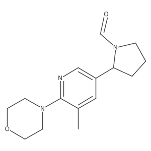 2-(5-methyl-6-morpholino-3-pyridyl)pyrrolidine-1-carbaldehyde结构式