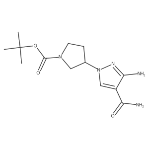 tert-Butyl 3-[3-amino-4-(aminocarbonyl)-1H-pyrazol-1-yl]-1-pyrrolidinecarboxylate Structure