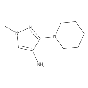 1-methyl-3-(piperidin-1-yl)-1H-pyrazol-4-amine结构式