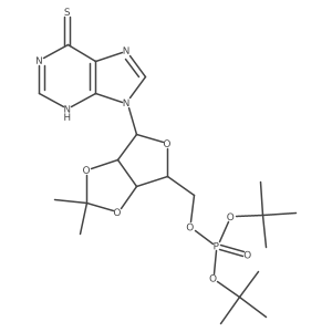 Di-tert-butyl (((3aR,4R,6R,6aR)-2,2-dimethyl-6-(6-thioxo-3,6-dihydro-9H-purin-9-yl)tetrahydrofuro[3,4-d][1,3]dioxol-4-yl)methyl) phosphate Structure